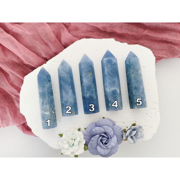 Celestite Tower Spiritual Awareness Crystals - Picture 8 of 9